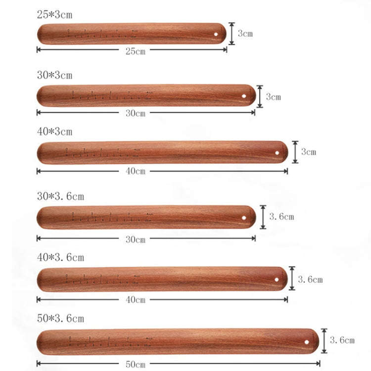 30x3cm Home Wooden Rolling Pin Nonstick Red Sandalwood Rolling Stick