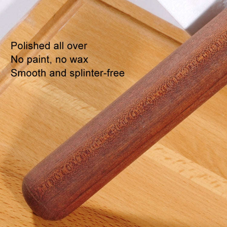 30x3cm Home Wooden Rolling Pin Nonstick Red Sandalwood Rolling Stick