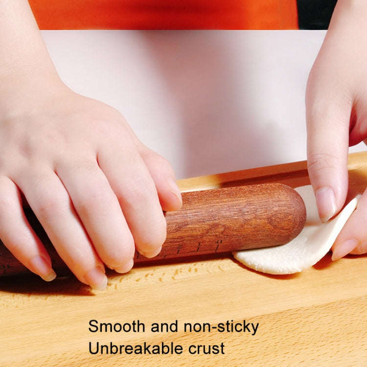 30x3cm Home Wooden Rolling Pin Nonstick Red Sandalwood Rolling Stick