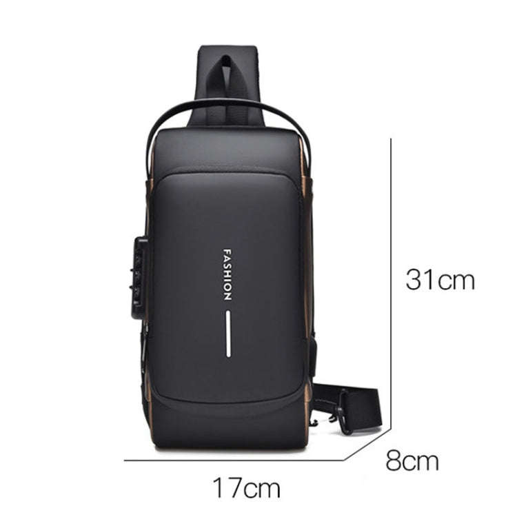WEIXIER X314 Waterproof Sports Crossbody Backpack USB Charging Large Capacity Single Shoulder Bag...