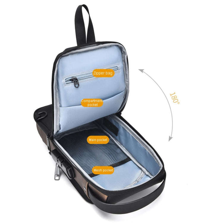 WEIXIER X314 Waterproof Sports Crossbody Backpack USB Charging Large Capacity Single Shoulder Bag...
