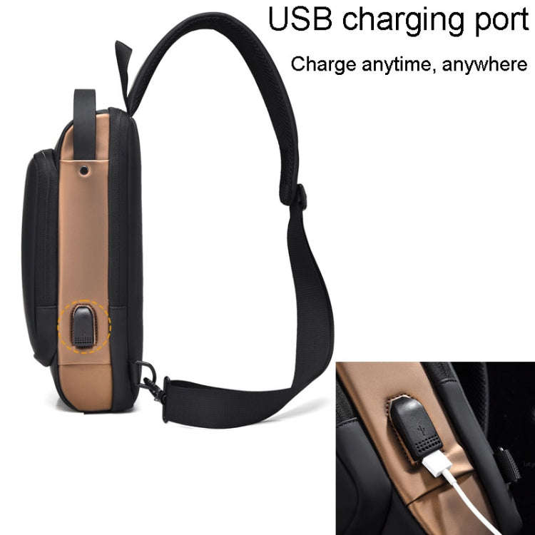 WEIXIER X314 Waterproof Sports Crossbody Backpack USB Charging Large Capacity Single Shoulder Bag...