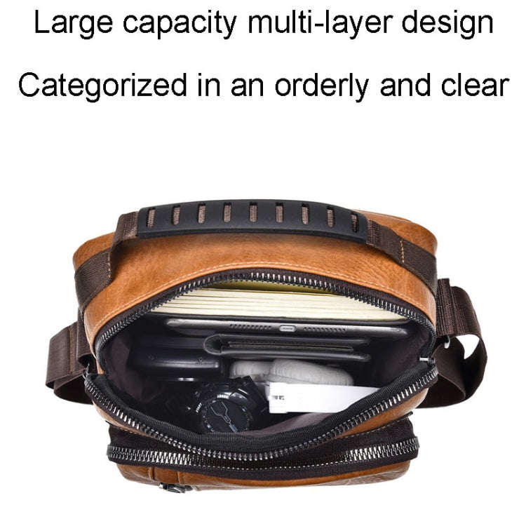 WEIXIER D288 Large Capacity Casual Crossbody Bag Business Waterproof Single Shoulder Packs(Light ...