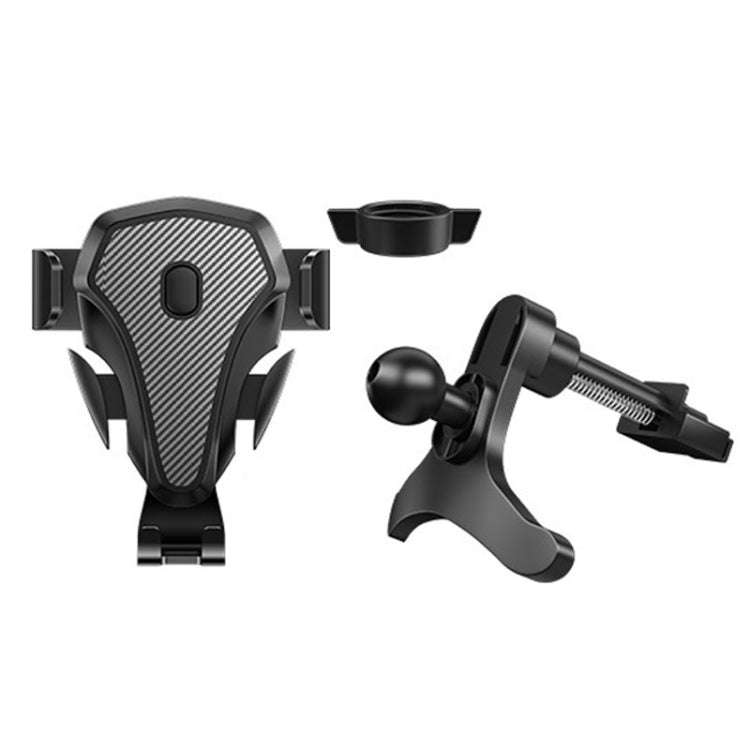 Carbon Fiber Automotive Phone Holder Car Navigation Bracket Telescopic Model, Specification: Air ...