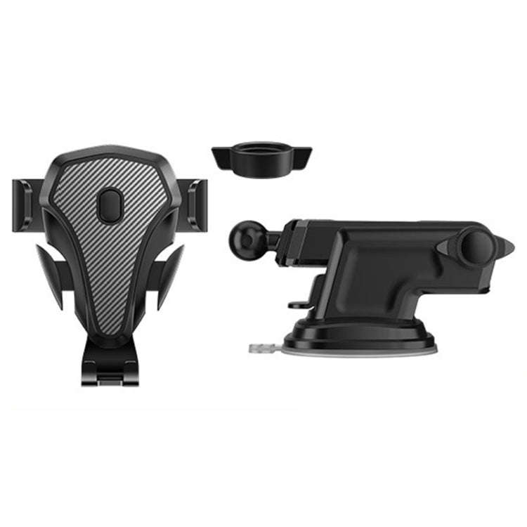 Carbon Fiber Automotive Phone Holder Car Navigation Bracket Telescopic Model, Specification: Suct...