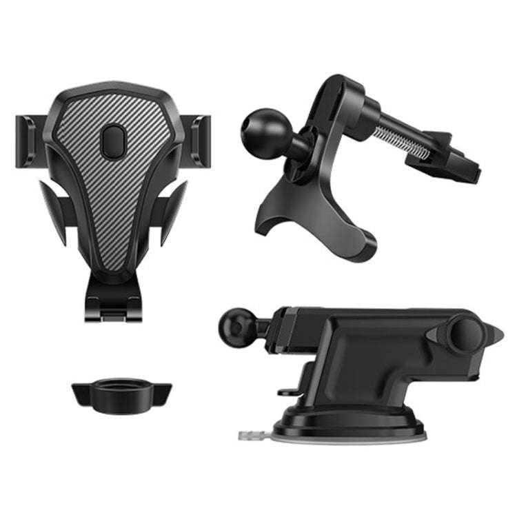 Carbon Fiber Automotive Phone Holder Car Navigation Bracket Telescopic Model, Specification: 2 In...