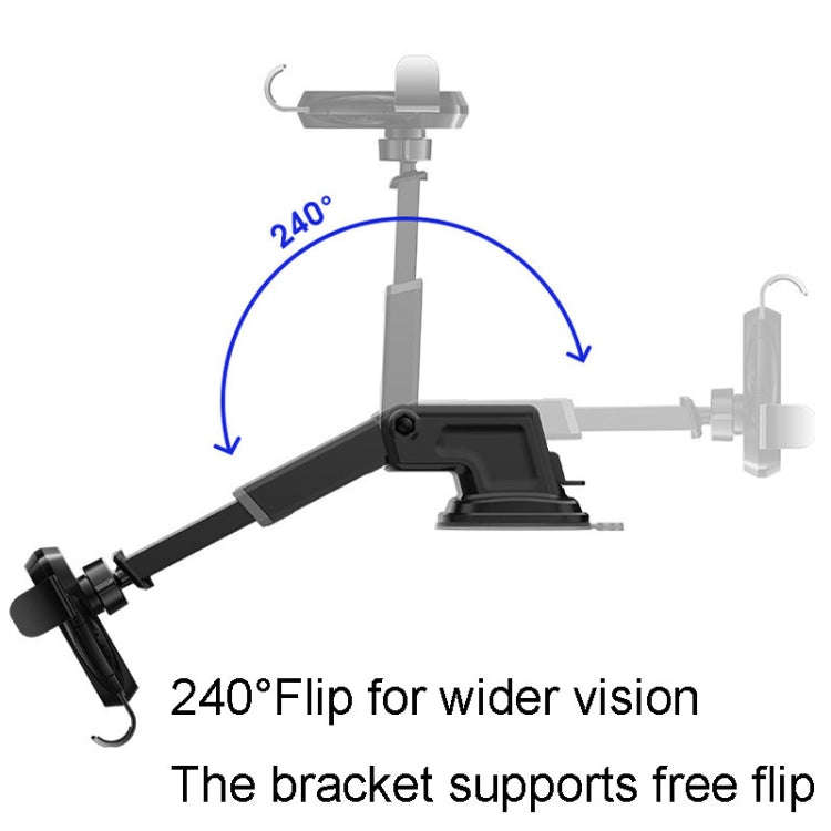 Carbon Fiber Automotive Phone Holder Car Navigation Bracket Telescopic Model, Specification: Suct...