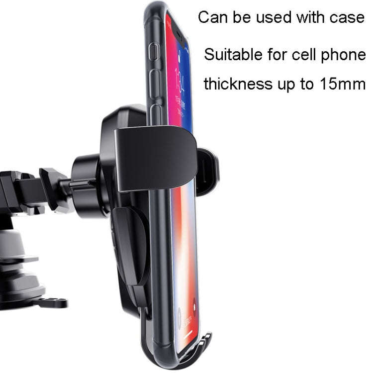 Carbon Fiber Automotive Phone Holder Car Navigation Bracket Telescopic Model, Specification: Suct...