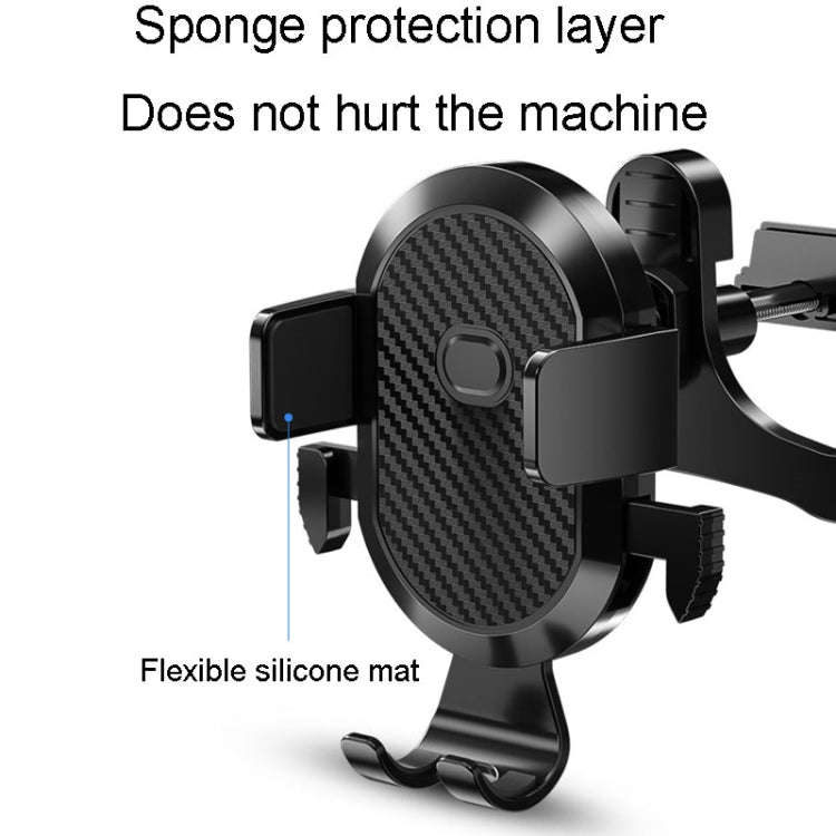 Carbon Fiber Automotive Phone Holder Car Navigation Bracket Telescopic Model, Specification: Suct...