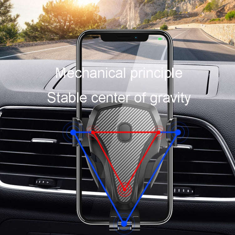 Carbon Fiber Automotive Phone Holder Car Navigation Bracket Telescopic Model, Specification: Suct...