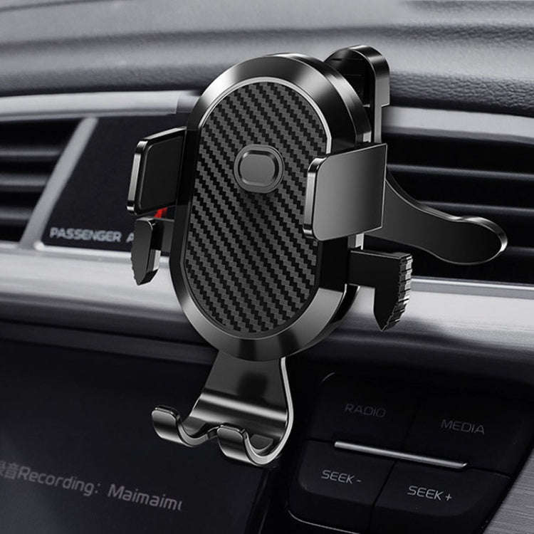 Carbon Fiber Automotive Phone Holder Car Navigation Bracket Telescopic Model, Specification: Suct...