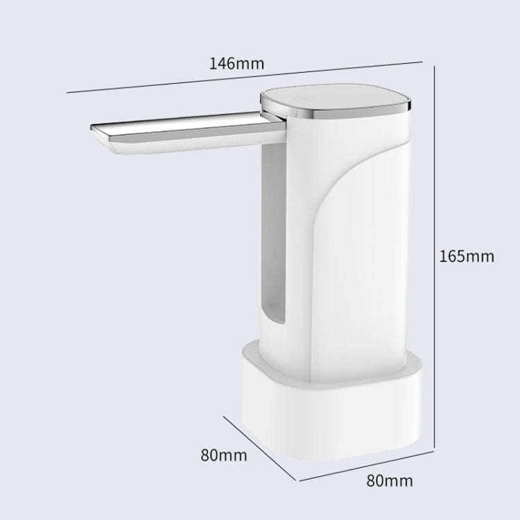 Digital Display Foldable Water Bottle Pump Electric Water Dispenser(White)