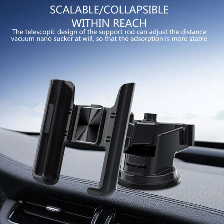 Car Air Outlet Rotatable Snap-on Base Mobile Phone Navigation Bracket(Silver)