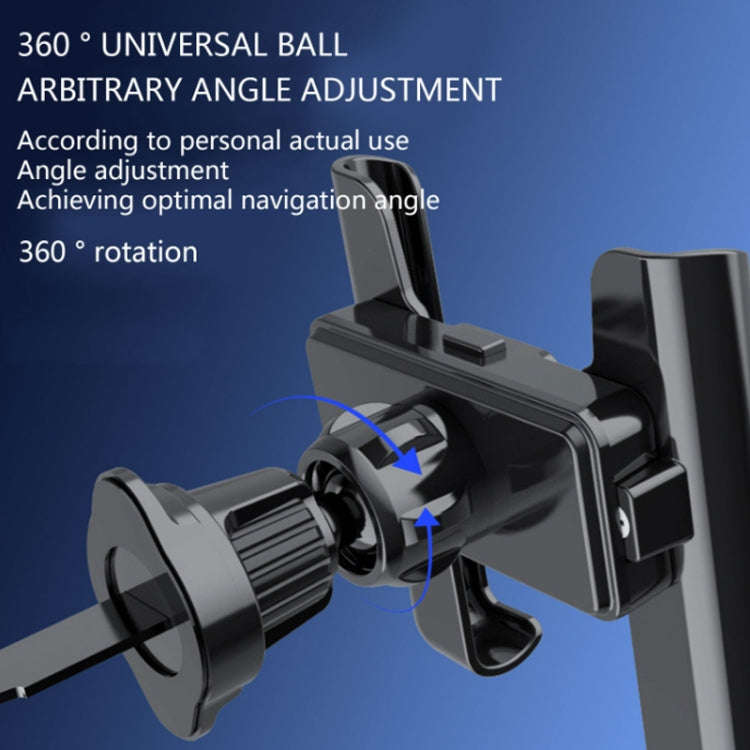 Car Air Outlet Rotatable Snap-on Base Mobile Phone Navigation Bracket(Silver)