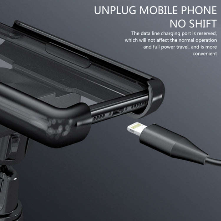 Car Air Outlet Rotatable Snap-on Base Mobile Phone Navigation Bracket(Black)