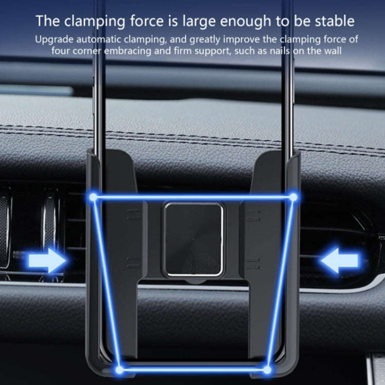 Car Air Outlet Rotatable Snap-on Base Mobile Phone Navigation Bracket(Silver)