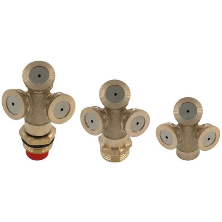 1/2 Points Outer Thread Copper Three Hole Agricultural Sprayer Horticulture Seedling Irrigation D...