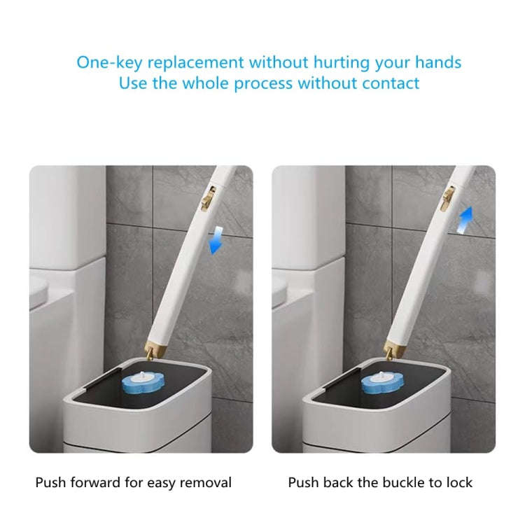 With 6pcs Marine Incense Brush Head Disposable Toilet Brush Set Wall-mounted Throwable Bathroom C...