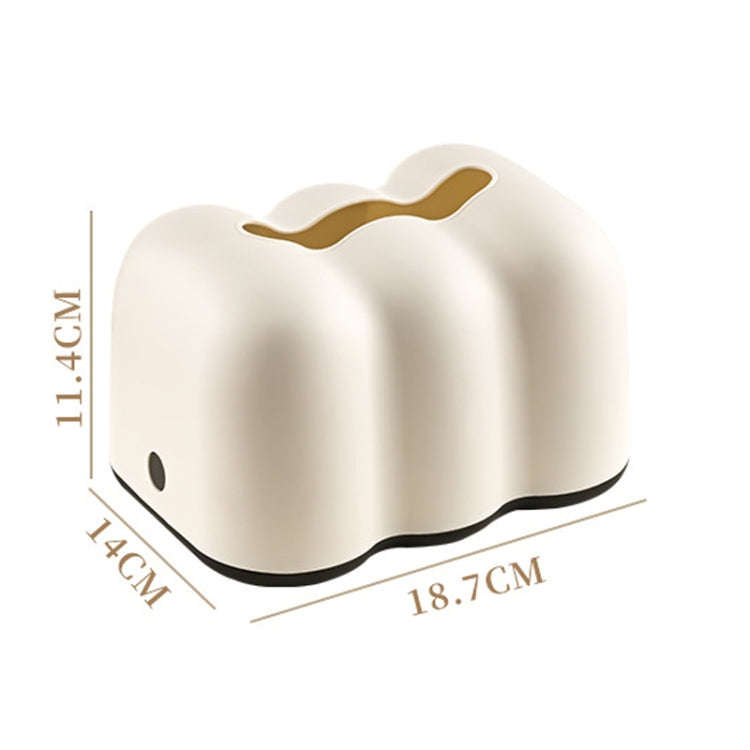 Cloud Tissue Box Tabletop Cream Style Wall Hanging Plastic Napkins Holder(White)