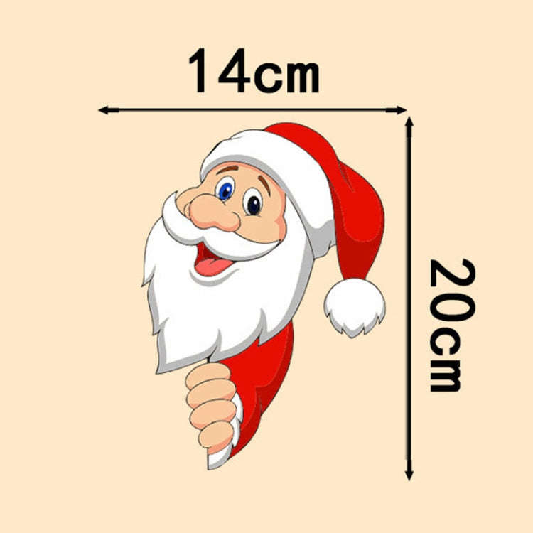 Santa Claus Elk Car Window Decorative Stickers Car Side Window Bumper Decal, Model: A Model 20 x ...