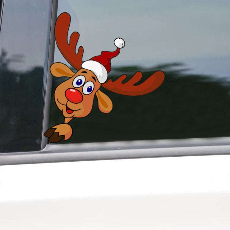 Santa Claus Elk Car Window Decorative Stickers Car Side Window Bumper Decal, Model: B Model 13 x ...