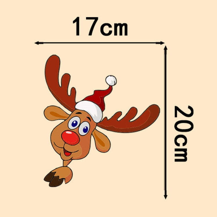 Santa Claus Elk Car Window Decorative Stickers Car Side Window Bumper Decal, Model: B Model 20 x ...