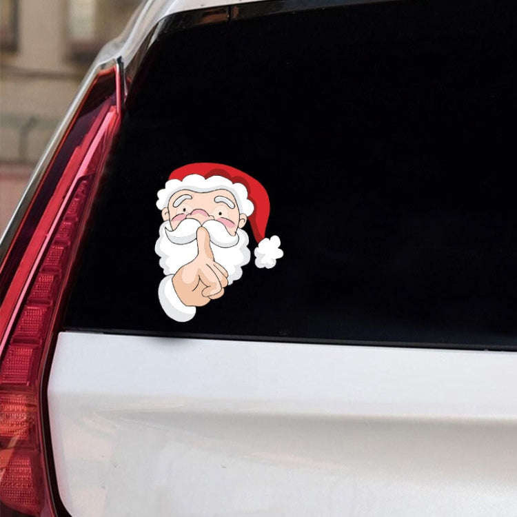 Santa Claus Elk Car Window Decorative Stickers Car Side Window Bumper Decal, Model: C Model 13 x ...