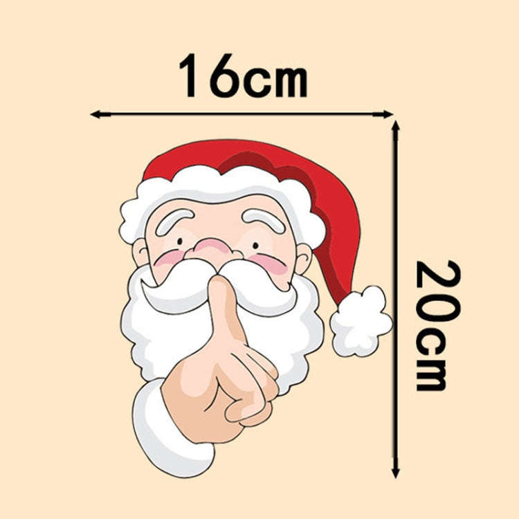 Santa Claus Elk Car Window Decorative Stickers Car Side Window Bumper Decal, Model: C Model 20 x ...