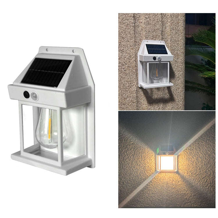 Solar Outdoor Tungsten Wall Light 3 Modes Body Sensing Waterproof Garden Villa Night Light, Spec:...