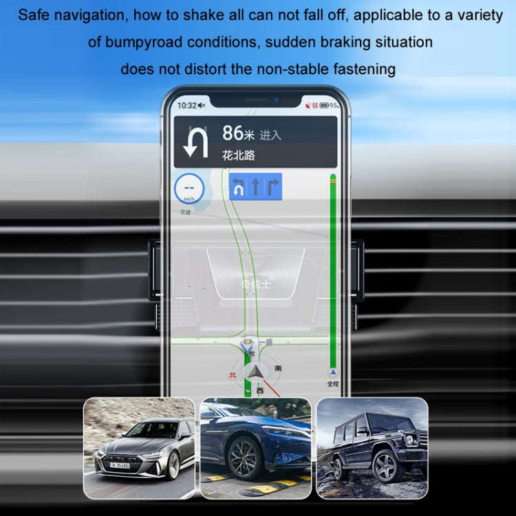 Car Air Outlet Mobile Phone Navigation Fixed Bracket(Black)
