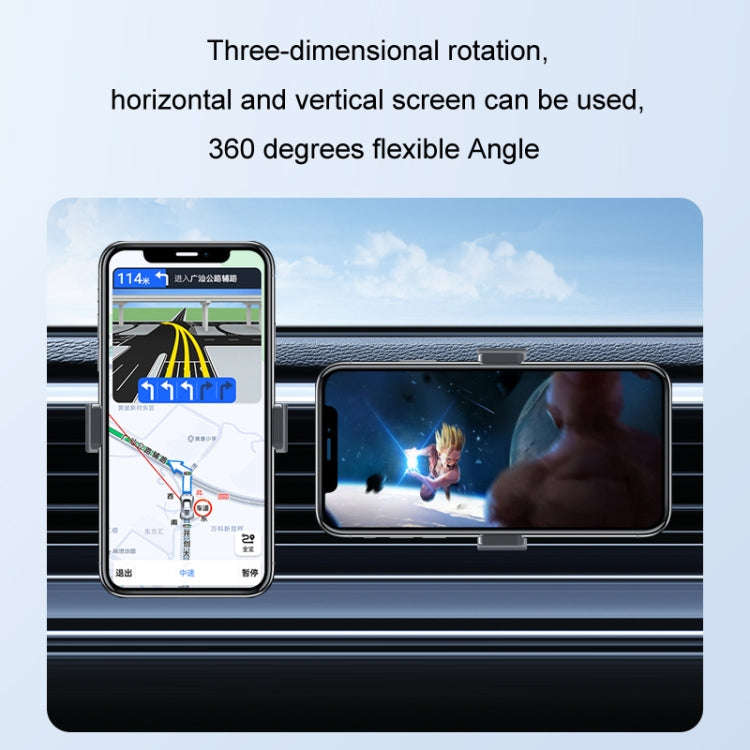 Car Air Outlet Mobile Phone Navigation Fixed Bracket(Black)