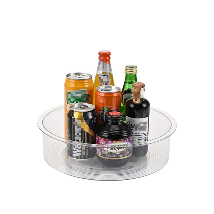 Transparent Kitchen Spice Storage Rack 360 Rotation Storage Tray, Size: Small 24cm