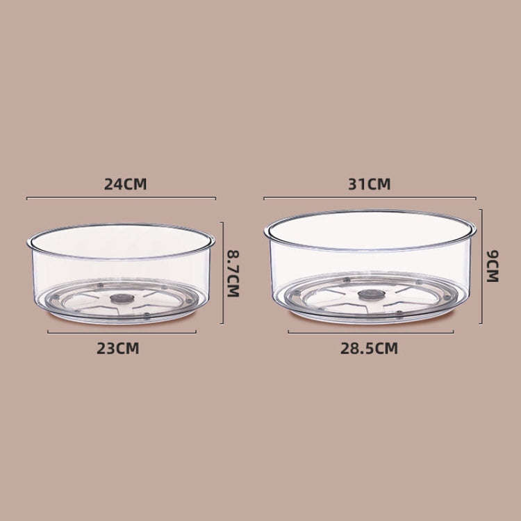 Transparent Kitchen Spice Storage Rack 360 Rotation Storage Tray, Size: Large 31cm