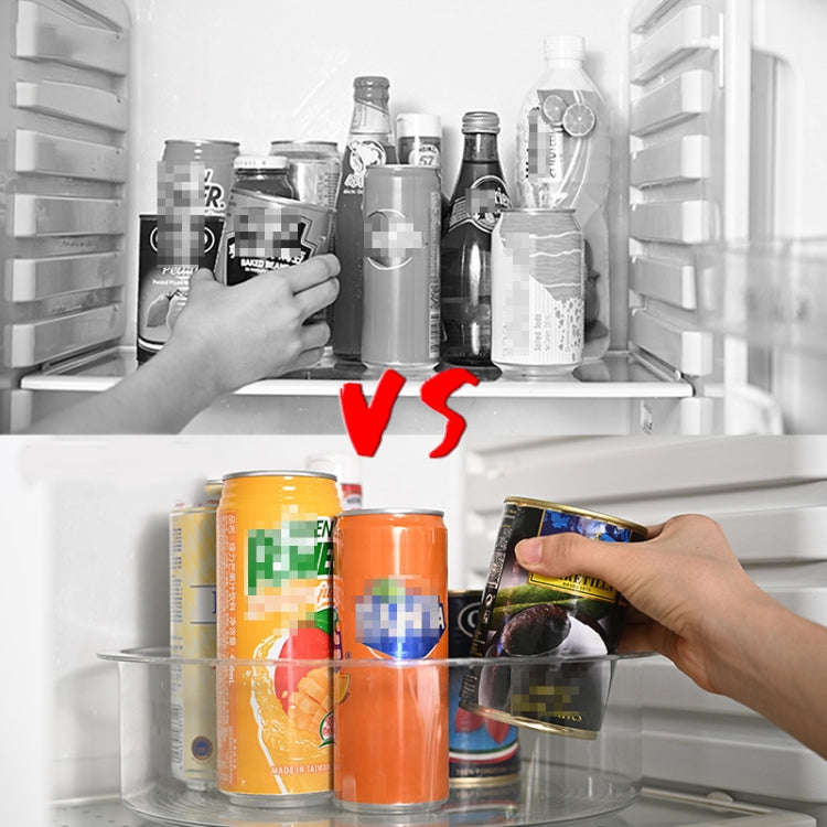 Transparent Kitchen Spice Storage Rack 360 Rotation Storage Tray, Size: Small 24cm