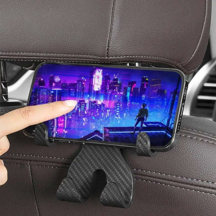 Car Storage Hook Rear Seat Invisible Multi-function Mobile Phone Holder(Black)