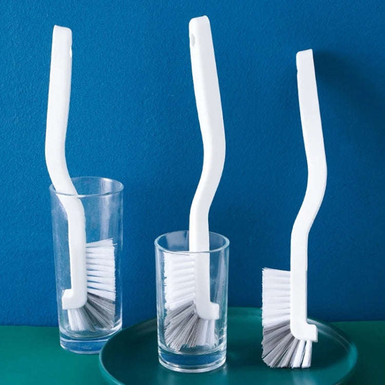 3pcs Cup Brush Cleaning Crayfish Brush Long Handle Hard Hair Multi-Function Cleaning Brush(Gray W...