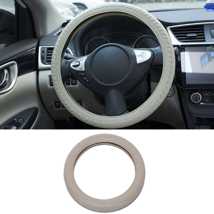 For 36cm-40cm Diameter Steering Wheel Car Silicone Protective Cover Wear Resistant Non-Slip Tire ...