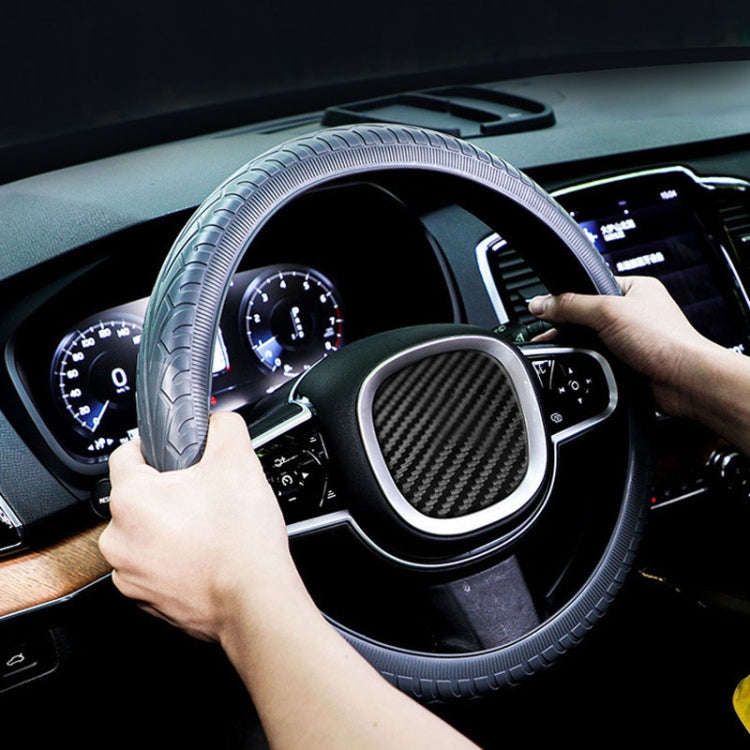 For 36cm-40cm Diameter Steering Wheel Car Silicone Protective Cover Wear Resistant Non-Slip Tire ...