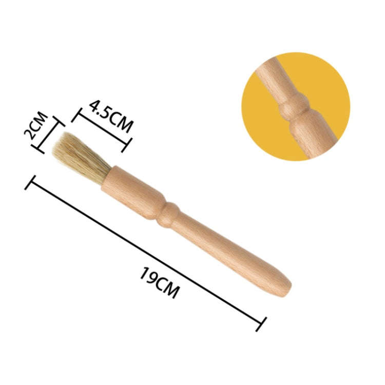 Car Interior Round Wooden Handle Air Vent Cleaning Brush(Wood Color)
