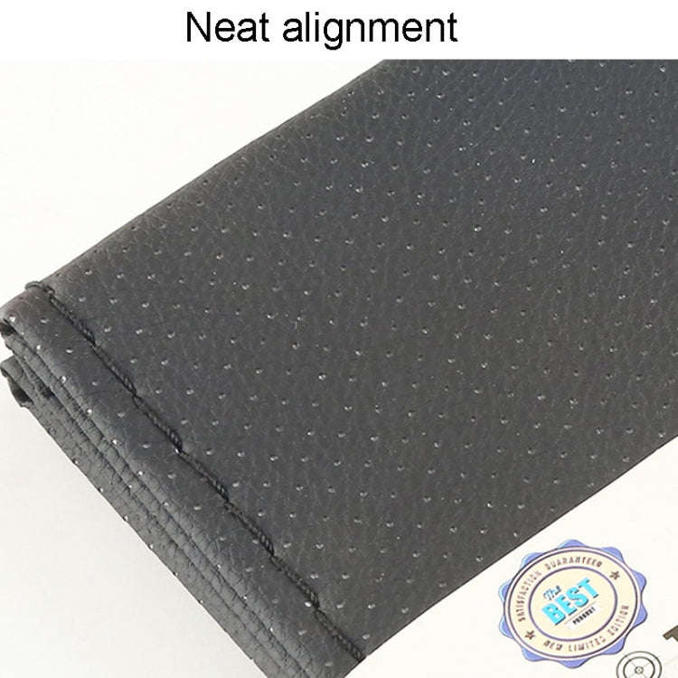 Hand-Sewn Microfiber Non-Slip Steering Wheel Cover Universal Turning Grip Sleeve, Size: 38cm(Beige)