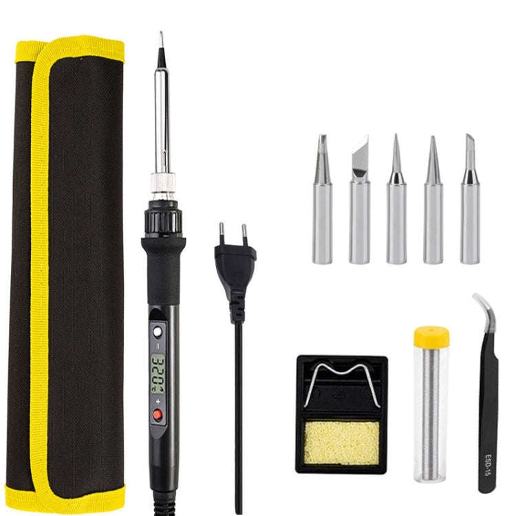 10pcs/ Set 80W Internal Heating Welding Digital Display Soldering Iron Temperature Adjustment Set...