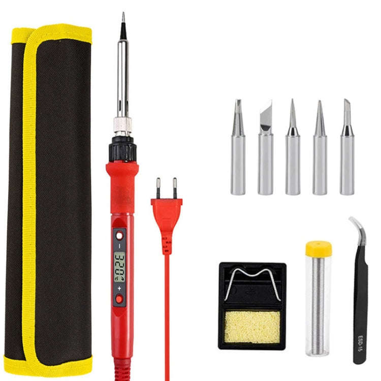 10pcs/ Set 80W Internal Heating Welding Digital Display Soldering Iron Temperature Adjustment Set...