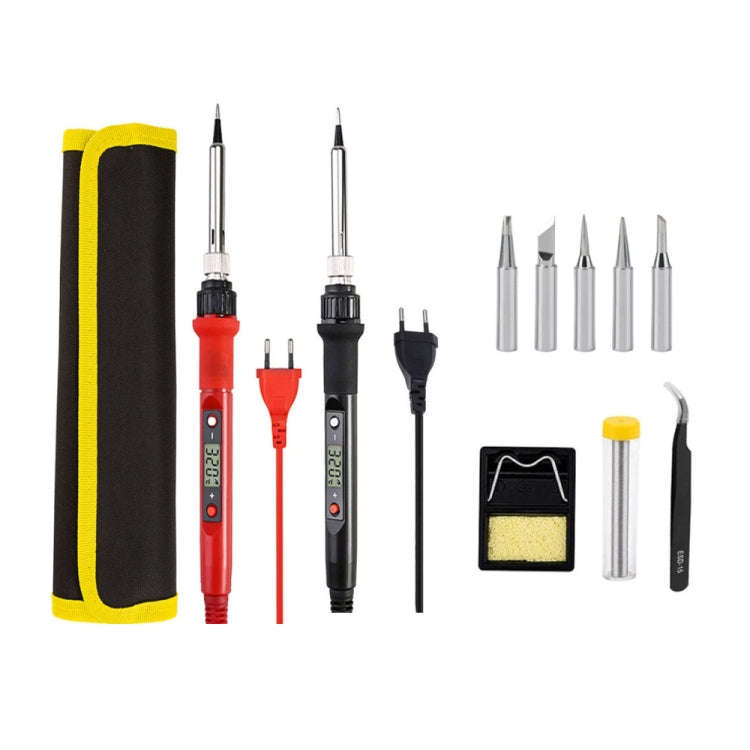10pcs/ Set 80W Internal Heating Welding Digital Display Soldering Iron Temperature Adjustment Set...
