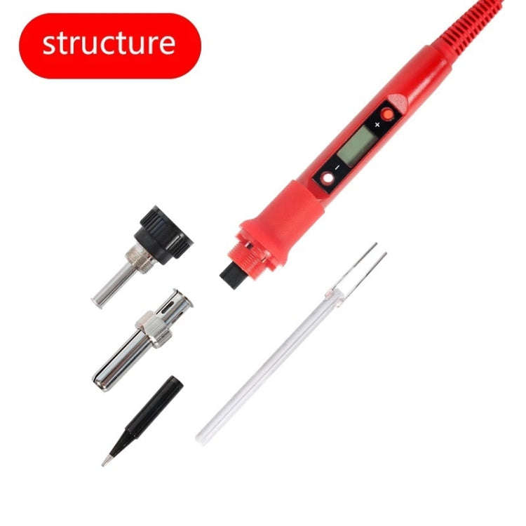 10pcs/ Set 80W Internal Heating Welding Digital Display Soldering Iron Temperature Adjustment Set...