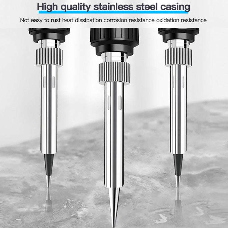 10pcs/ Set 80W Internal Heating Welding Digital Display Soldering Iron Temperature Adjustment Set...