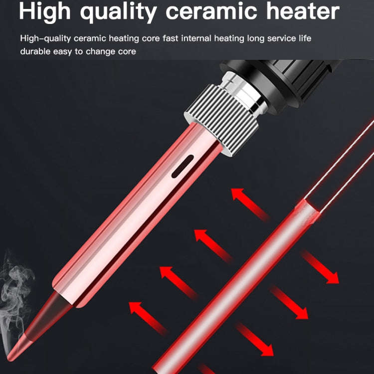 10pcs/ Set 80W Internal Heating Welding Digital Display Soldering Iron Temperature Adjustment Set...