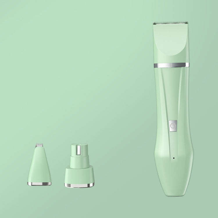 Multifunctional Pet Electric Shaver Cat And Dog Hair Clipper, Color: 3-in-1 Green