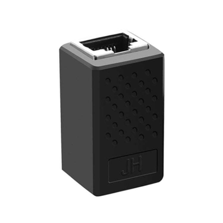 JINGHUA S61 Dual Pass-Through Header Network Cable Butt Connector Extender(Black)