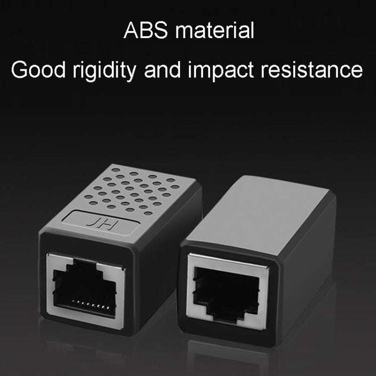 JINGHUA S61 Dual Pass-Through Header Network Cable Butt Connector Extender(Black)