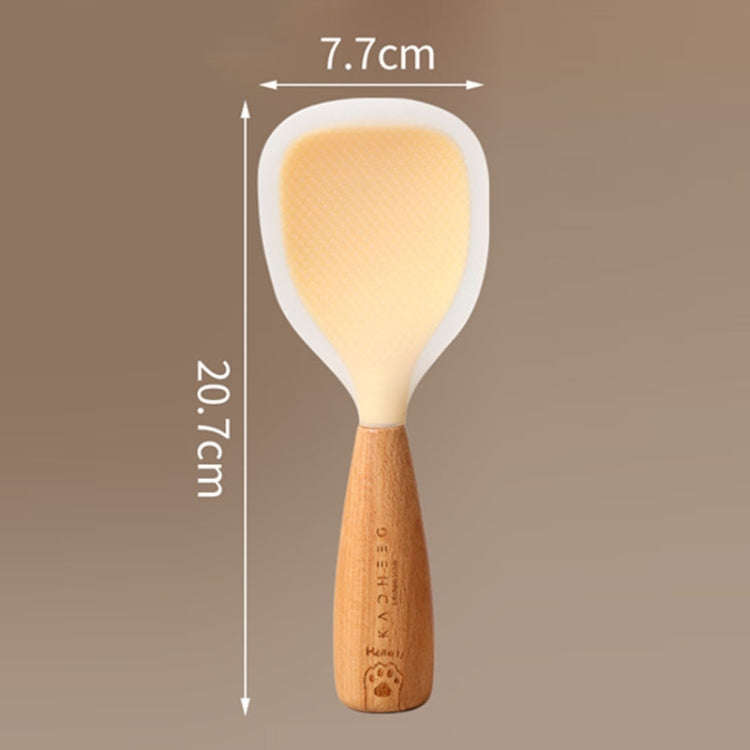 Kacheeg Household Food Grade Standing Non-Stick Rice Ladle Rice Cooker Spoon(Yellow)
